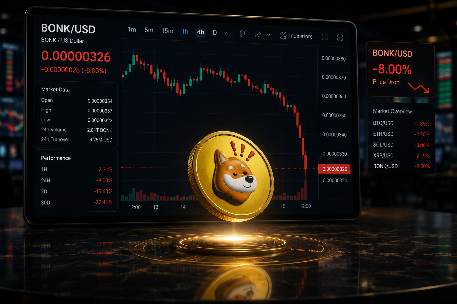 BONK crashes 19% as hacker moves $4.1M to Binance: more plunge ahead?