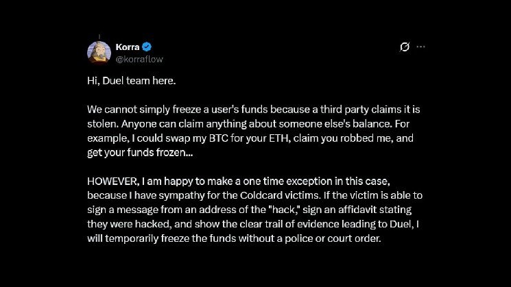 Galaxy Digital and Duel Casino Clash Over 230 ETH Linked to Coldcard Exploit