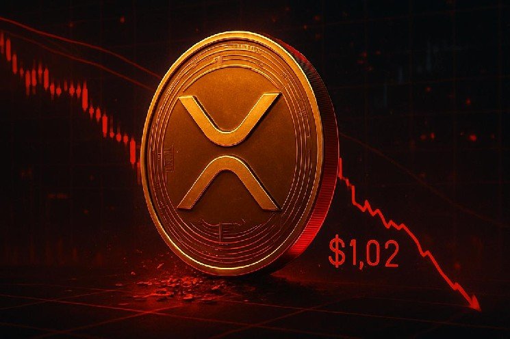 XRP Crypto Holds at $1.02 as Sellers Keep Control Below Key EMAs