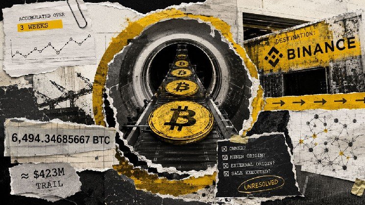 A mysterious whale just funneled 6,494 BTC into Binance, triggering massive sell-off fears