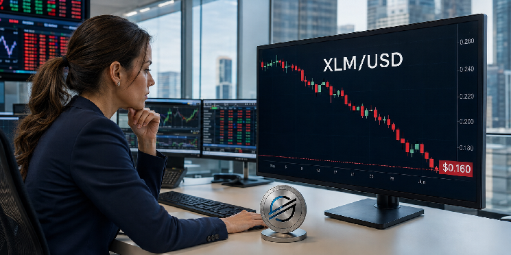 Stellar’s XLM token slides below key moving averages