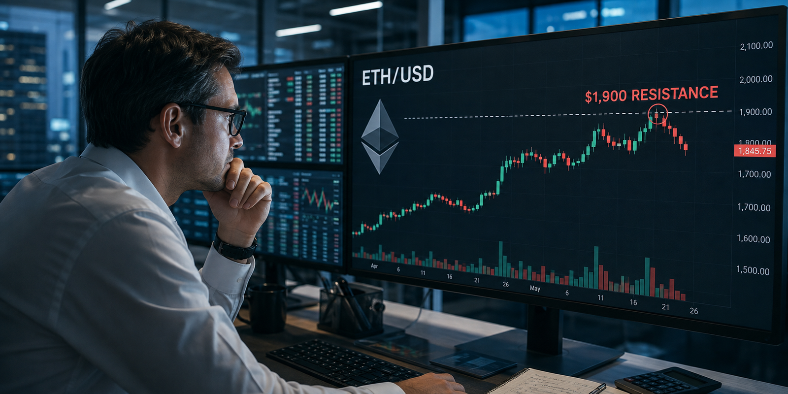 Ethereum struggles near $1,900 as BitMine bets ETH will beat Bitcoin