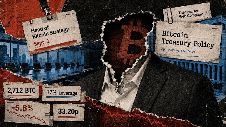 A 2,712 BTC treasury company just lost its Bitcoin strategy chief with no successor named
