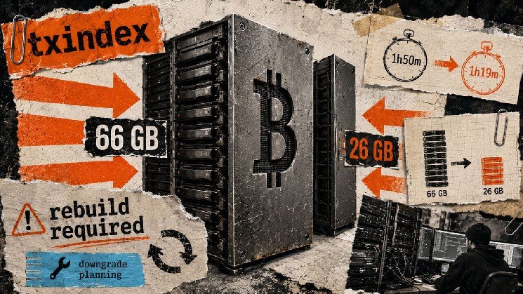 A hidden Bitcoin node database just shrank by 40 GB, but only if runners rebuild it