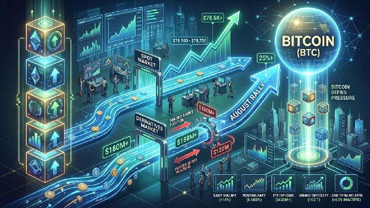 Bitcoin Defies Pressure Above $79.0K After Nearly 25% August Rally