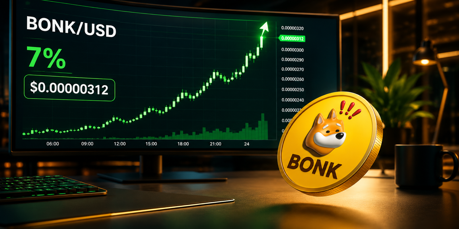 BONK jumps 7% as rising futures demand supports a breakout attempt