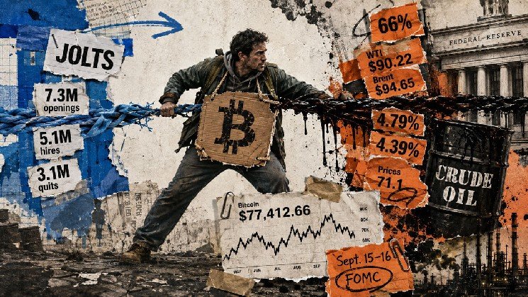 Bitcoin hits $77,000 wall as the Fed gets trapped between weak jobs and $90 oil