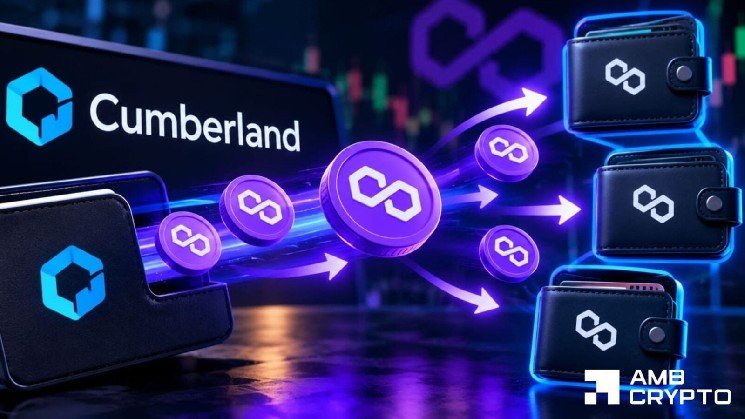 Polygon slides to $0.095 as Cumberland moves $1.41M POL off exchanges